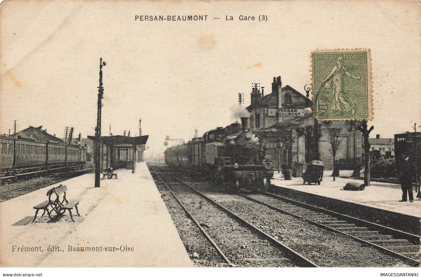 95 BEAUMONT SUR OISE #AS29780 LA GARE TRAIN LOCOMOTIVE - Beaumont Sur Oise