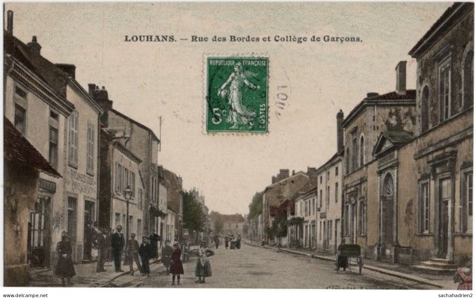 71. LOUHANS. Rue Des Bordes Et Collège De Garçons - Louhans