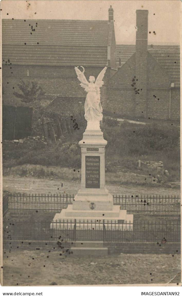 59 FONTAINE NOTRE DAME #31939 MONUMENT AUX MORTS CARTE PHOTO - Otros & Sin Clasificación