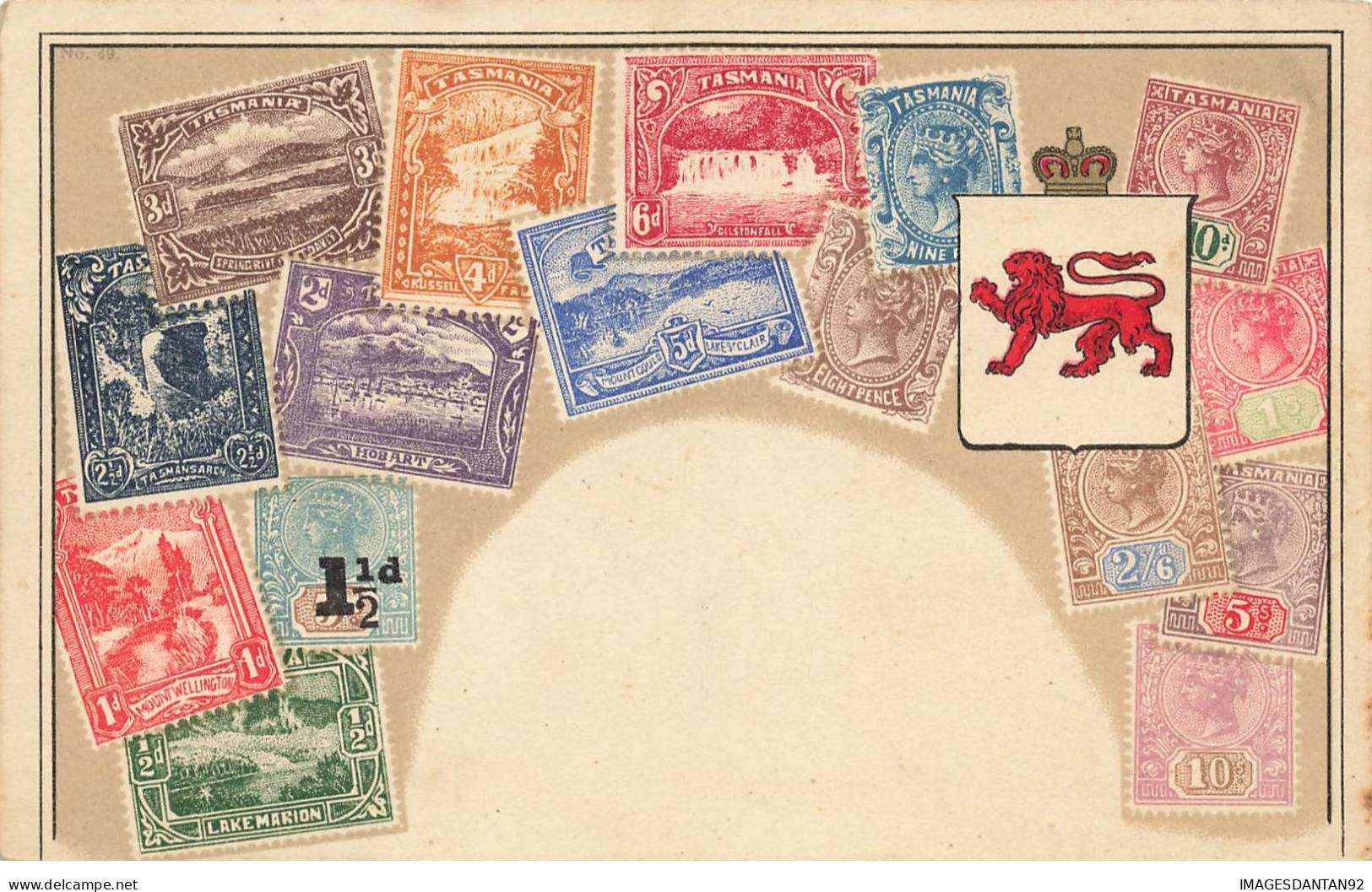 TIMBRES REPRESENTATION #MK33319 PHILATELIQUE TASMANIE TASMANIA ARMOIRIE BLASON - Briefmarken (Abbildungen)
