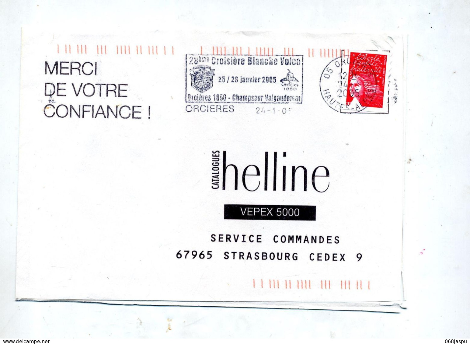 Lettre Flamme Orcieres Croisiere Vulco - Maschinenstempel (Werbestempel)