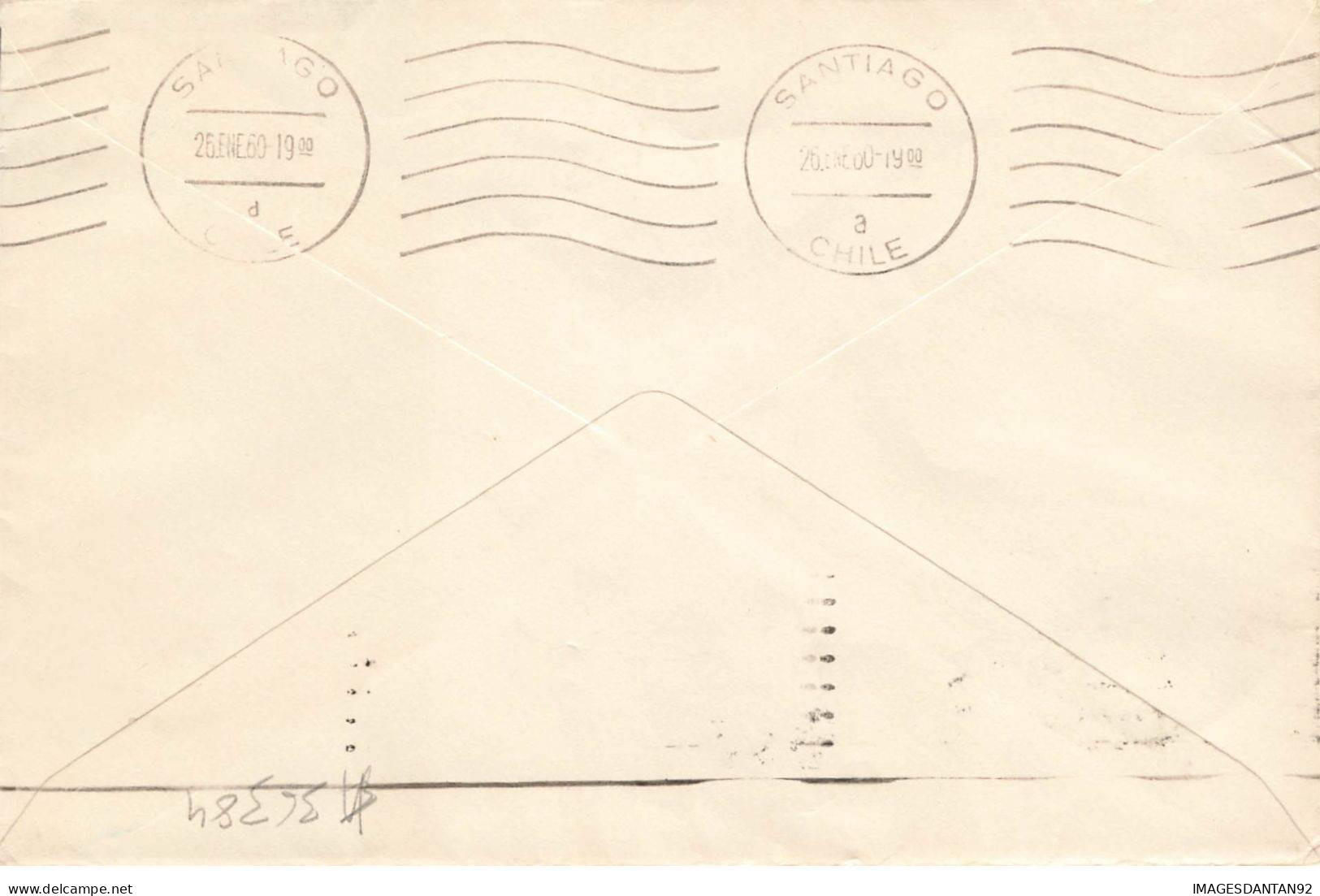 ROYAUME UNI #36384 BOAC FIRST FLIGHT LONDON SANTIAGO CHILE 1960 - Briefe U. Dokumente