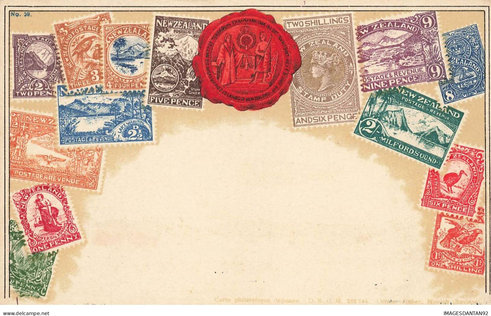 TIMBRE REPRESENTATION #MK33317 PHILATELIQUE NOUVELLE ZELANDE ARMOIRIE BLASON - Stamps (pictures)