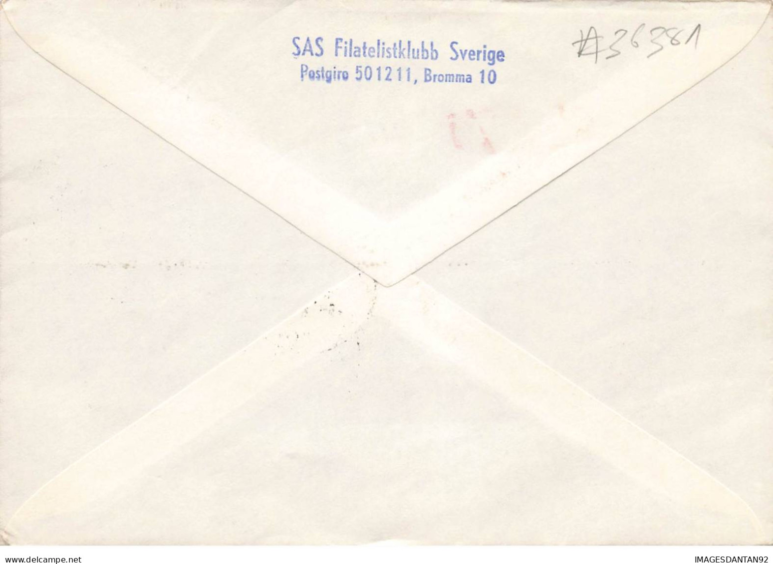SUEDE #36381 MIDNIGHT SUN FLIGHT 1963 - Cartas & Documentos