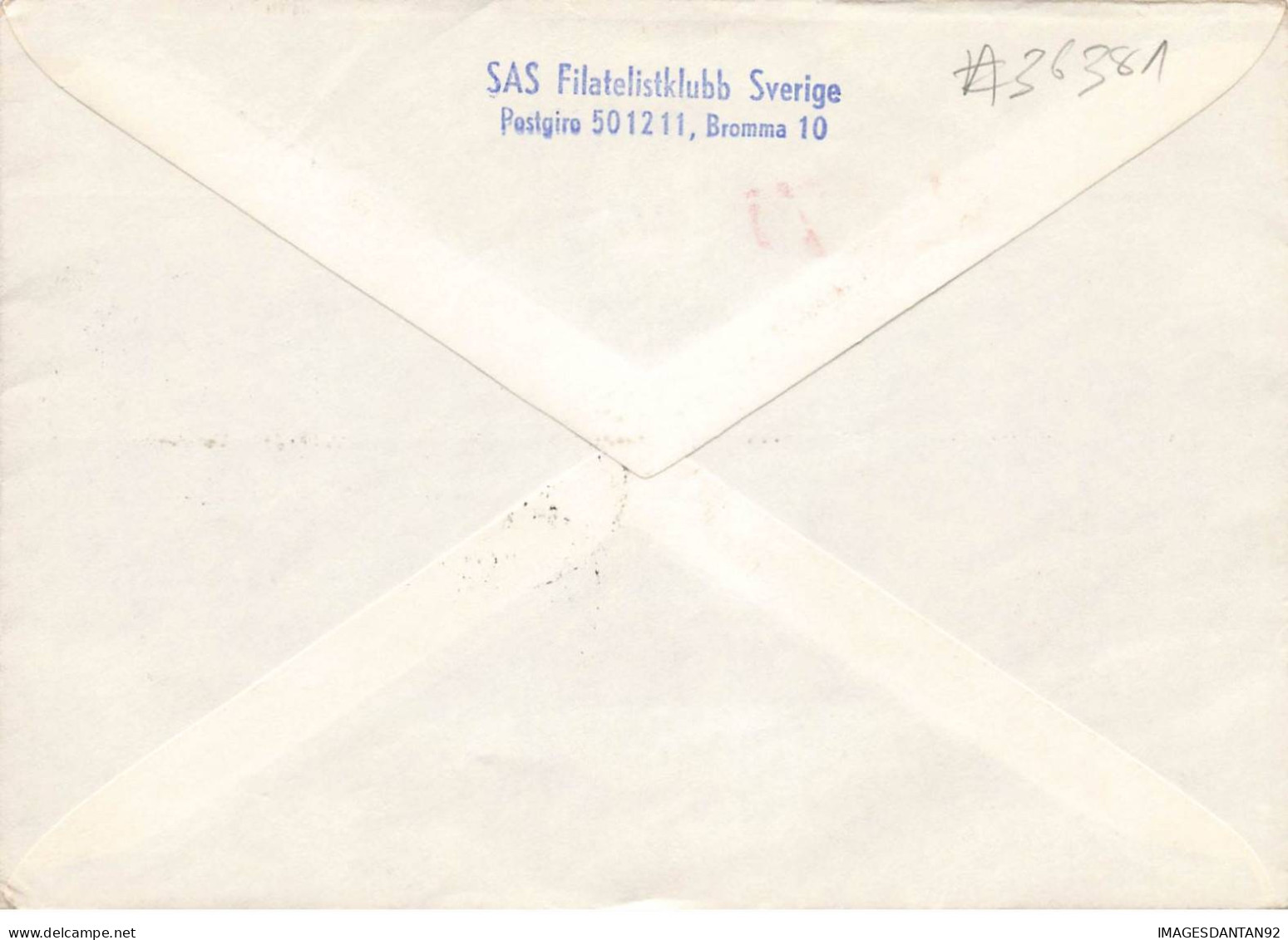 SUEDE #36381 MIDNIGHT SUN FLIGHT 1963 - Lettres & Documents