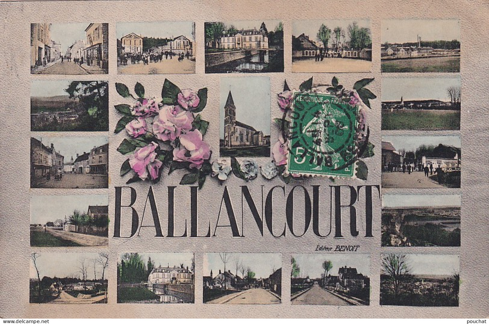 XXX Nw-(91) BALLANCOURT - CARTE COLORISEE MULTIVUES - Ballancourt Sur Essonne