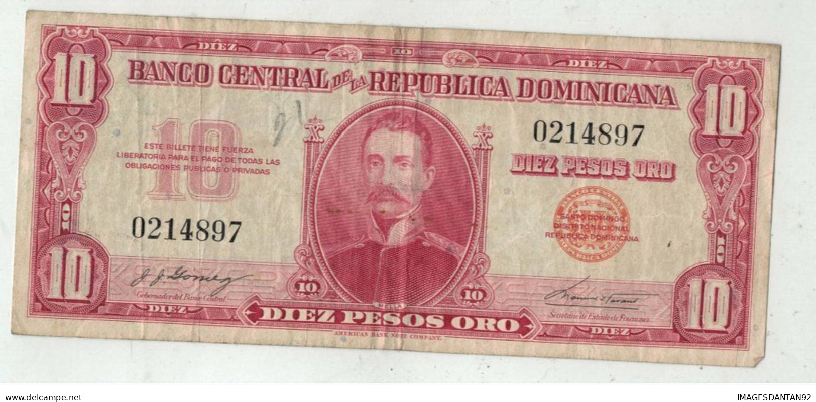 DOMINICAN REPUBLIC 10 PESOS ORO MELLA - Dominicaanse Republiek