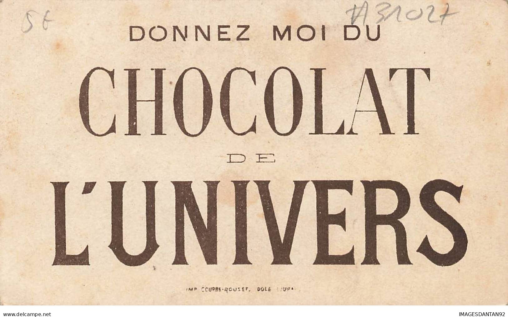 CHROMO #CL31027 CHOCOLAT DE L UNIVERS LE COQ ET LA PERLE COURBE ROUZET DOLE - Other & Unclassified