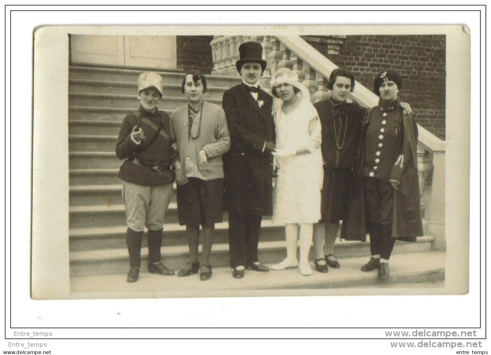 Carte Photo Berck Hopital Menard Fete Costume Déguisement - Berck