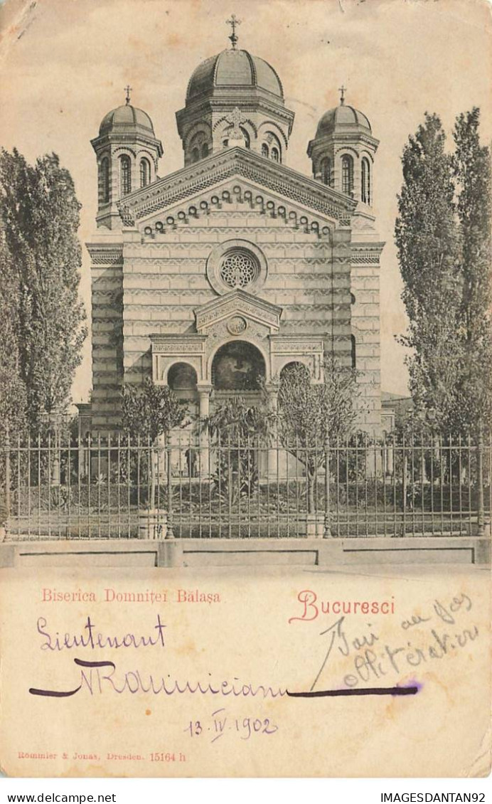 ROUMANIE #32151 BUCAREST BUCURESCI BISERICA DOMNITEI BALASA 1902 - Roemenië