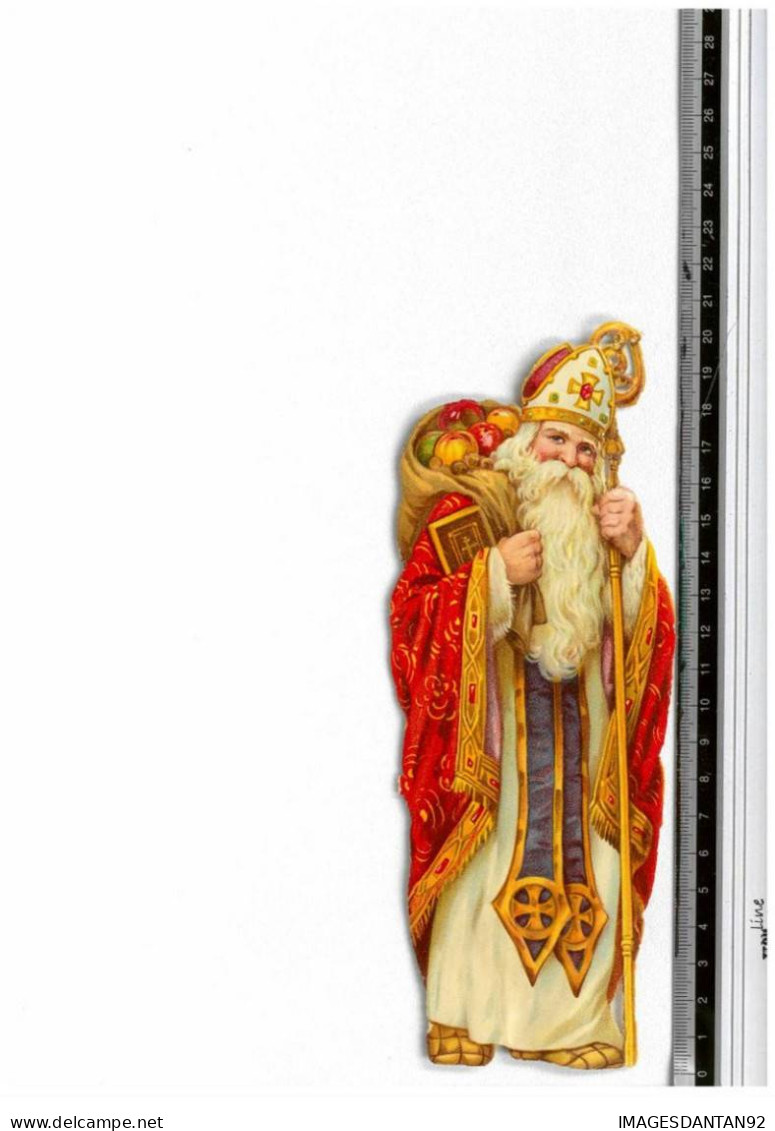 DECOUPIS Z&M PERE NOEL SANTA CLAUS XMAS CHRISTMAS SCRAP SAINT NICOLAS 20 X 8 CMS - Christmas