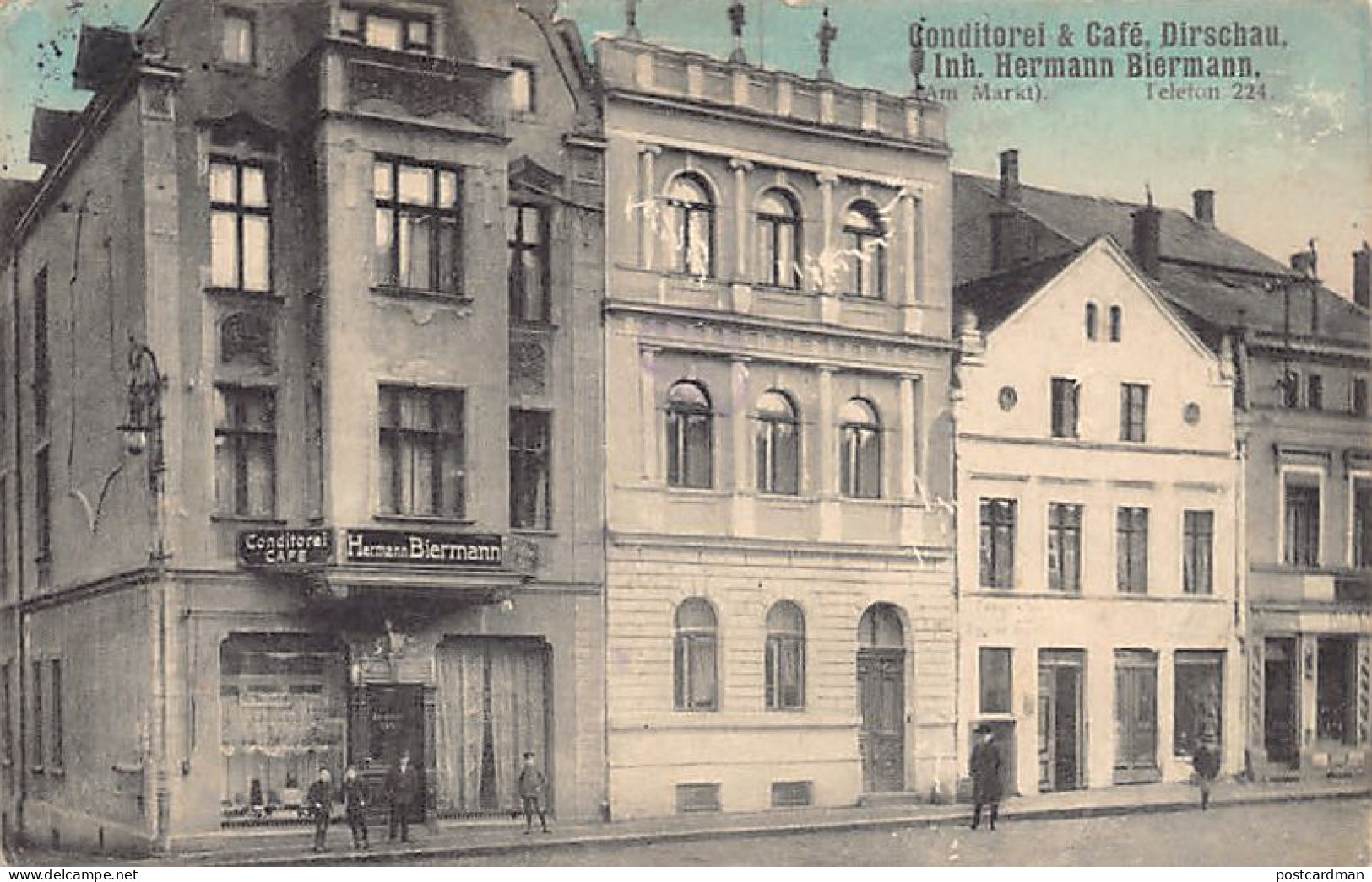 POLSKA Poland - TCZEW Dirschau - Conditorei & Café - Inh. Hermann Biermann - Am Markt - Polen