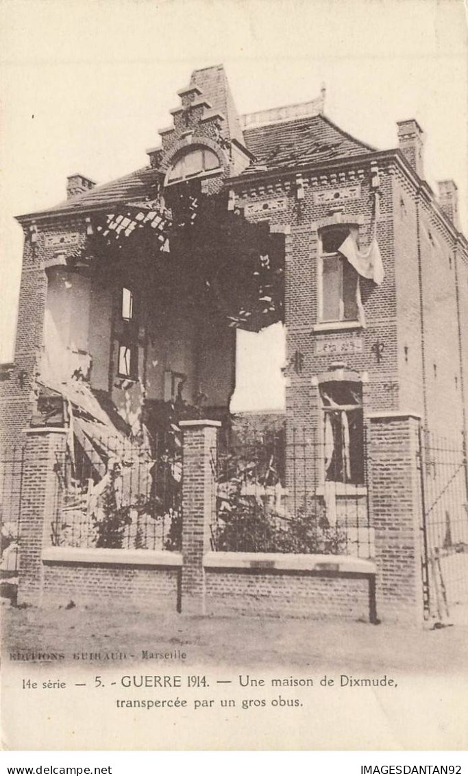 BELGIQUE #MK35822 UNE MAISON DE DIXMUDE TRANSPERCEE PAR UN GROS OBUS GUERRE 1914 - Diksmuide