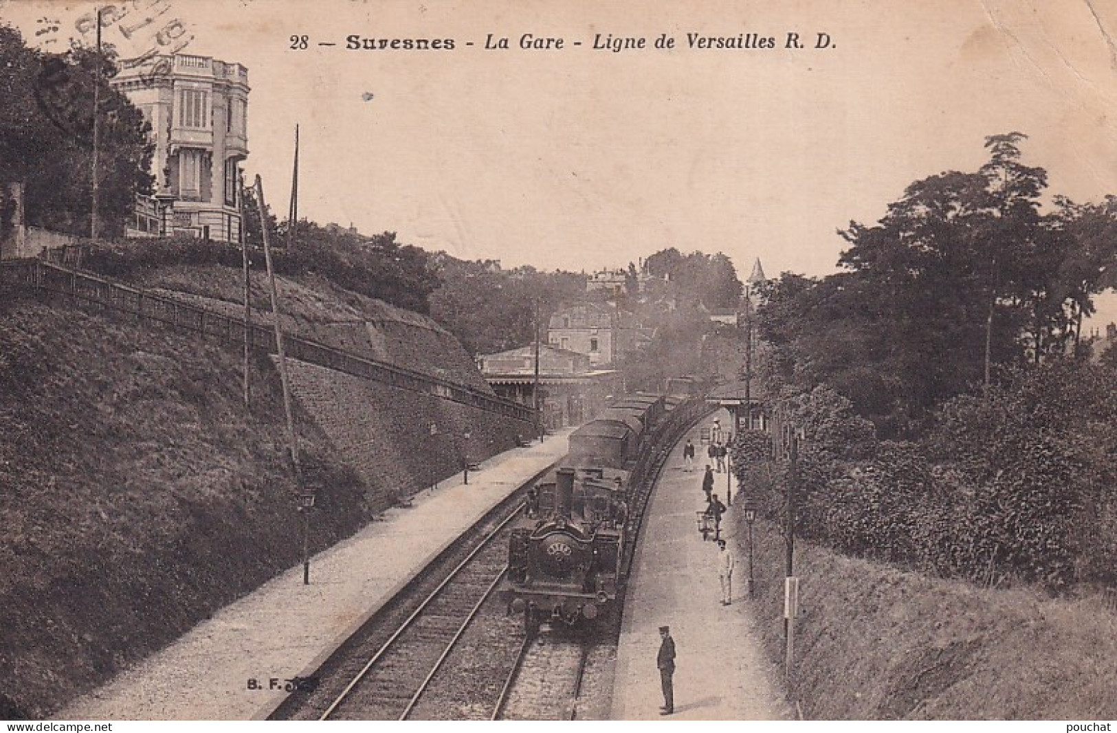 XXX Nw-(92) SURESNES - LA GARE - LIGNE DE VERSAILLES - LOCOMOTIVE VAPEUR - Suresnes