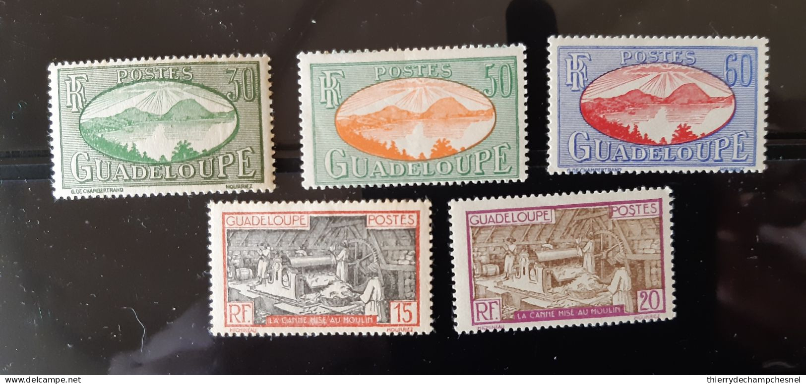 Lot De 5 Timbres Guadeloupe - Unused Stamps