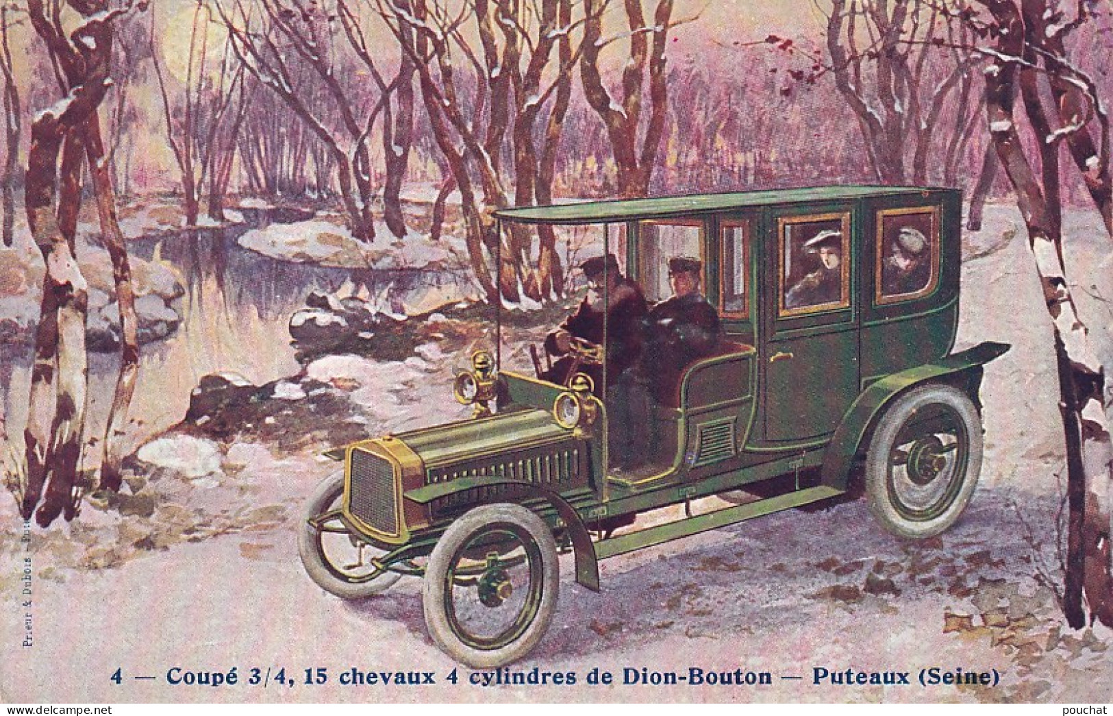 XXX Nw-(92) PUTEAUX - COUPE 3/4 , 15 CHEVAUX - 4 CYLINDRES DE DION BOUTON - ILLUSTRATEUR - Other & Unclassified