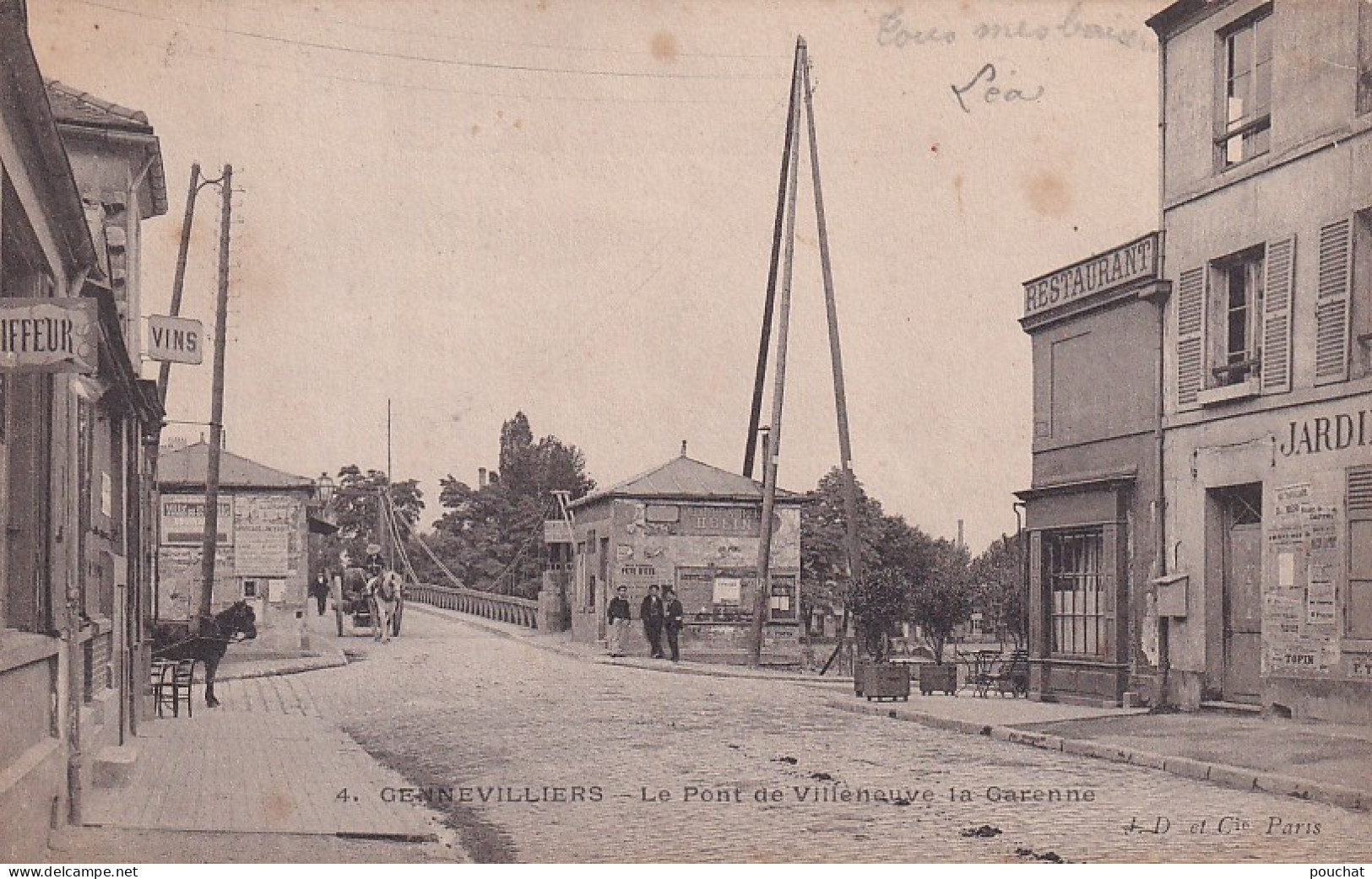 XXX Nw-(92) GENNEVILLIERS - LE PONT DE VILLENEUVE LA GARENNE - ANIMATION - COMMERCES - Gennevilliers