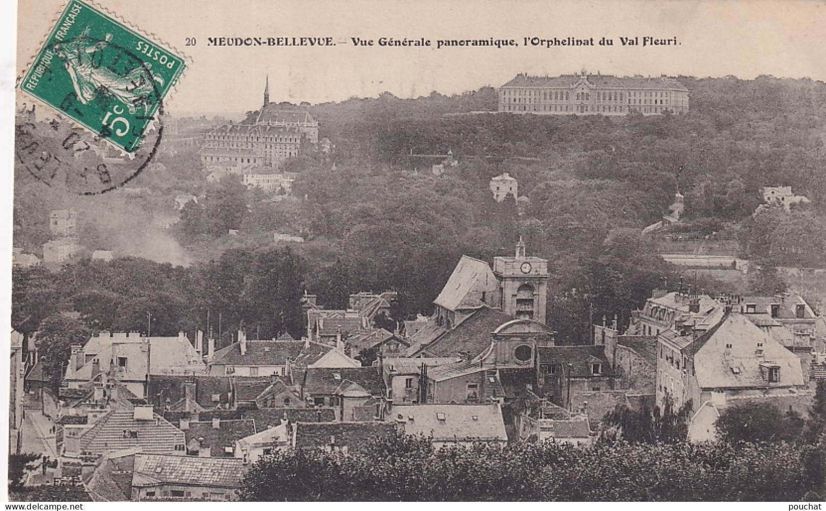 XXX Nw-(92) MEUDON BELLEVUE - VUE GENERALE PANORAMIQUE , L'ORPHELINAT DU VAL FLEURI - Meudon