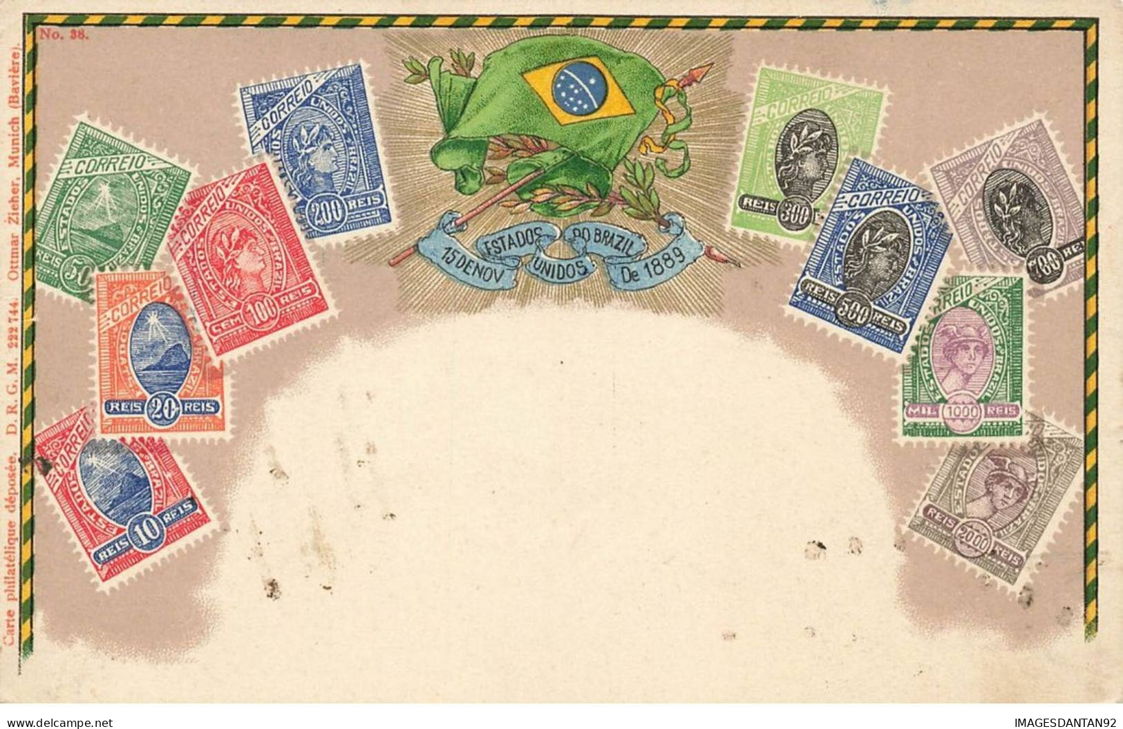 TIMBRES REPRESENTATION #MK33326 PHILATELIQUE BRESIL BRAZIL ARMOIRIE BLASON - Stamps (pictures)