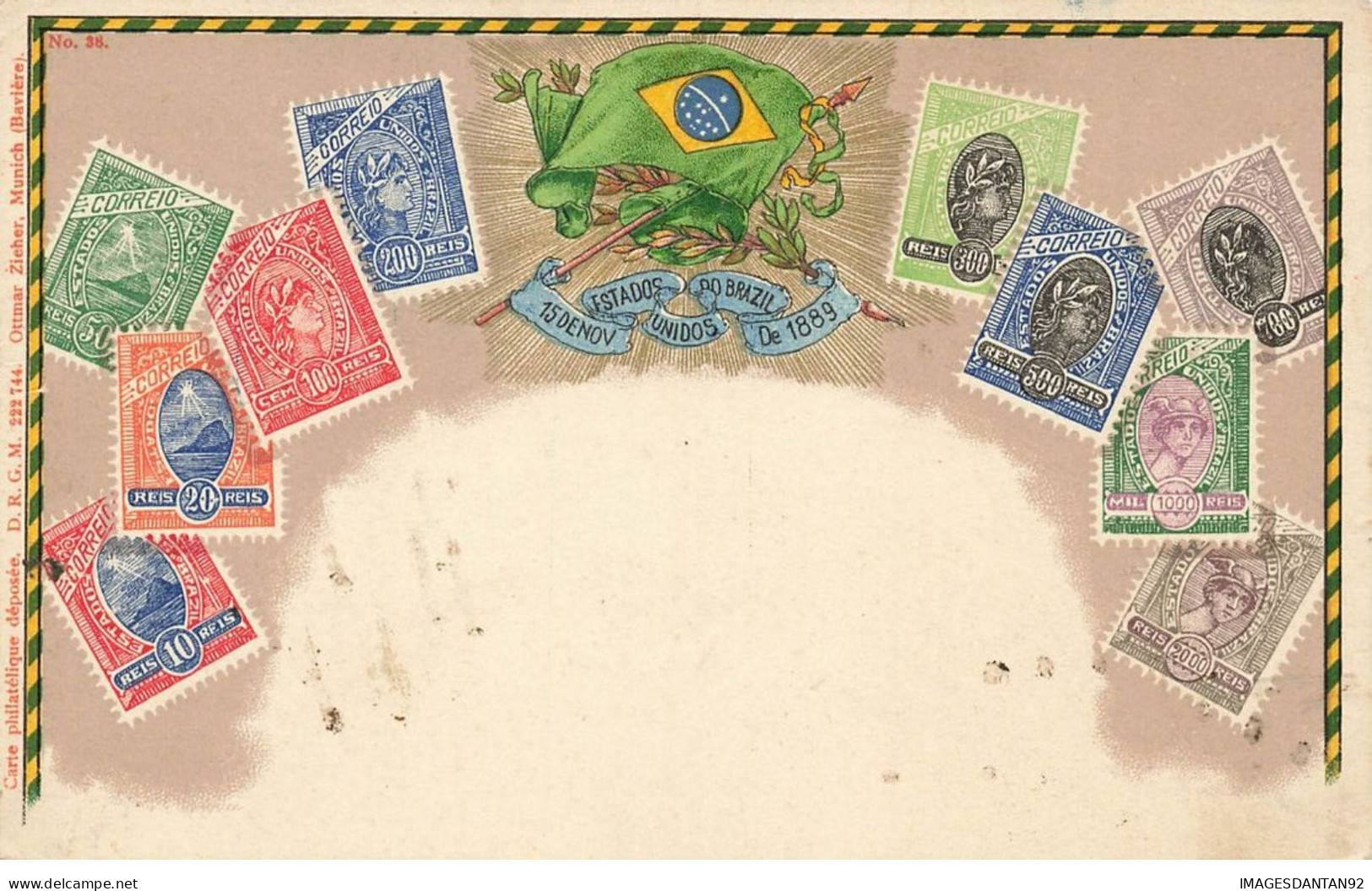 TIMBRES REPRESENTATION #MK33326 PHILATELIQUE BRESIL BRAZIL ARMOIRIE BLASON - Sellos (representaciones)