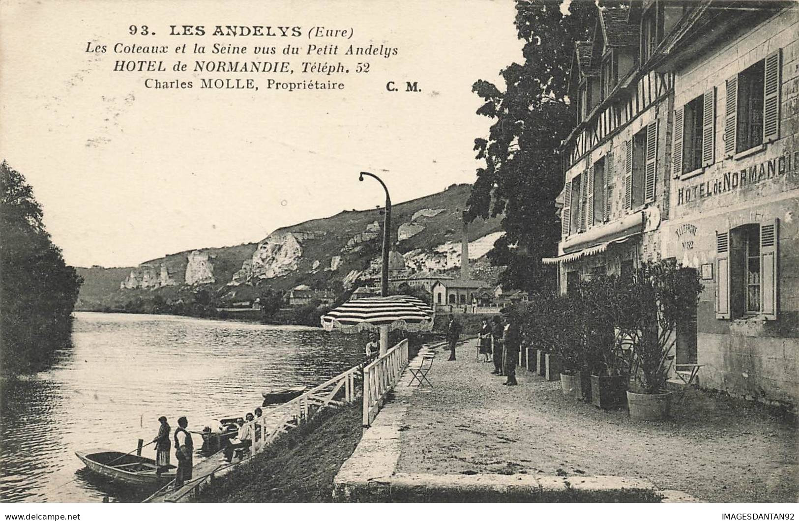 27 LES ANDELYS #MK33430 LES COTEAUX ET LA SEINE VUS DU PETIT ANDELYS HOTEL DE NORMANDIE - Les Andelys