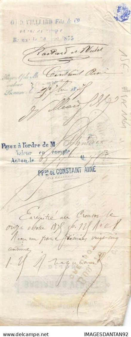 TIMBRE FISCAL N°184A 20C SURCHARGE TANNERIE CORROIERIE BASTARD VERDET DIJON BEAUNE DPT 21 - Otros & Sin Clasificación