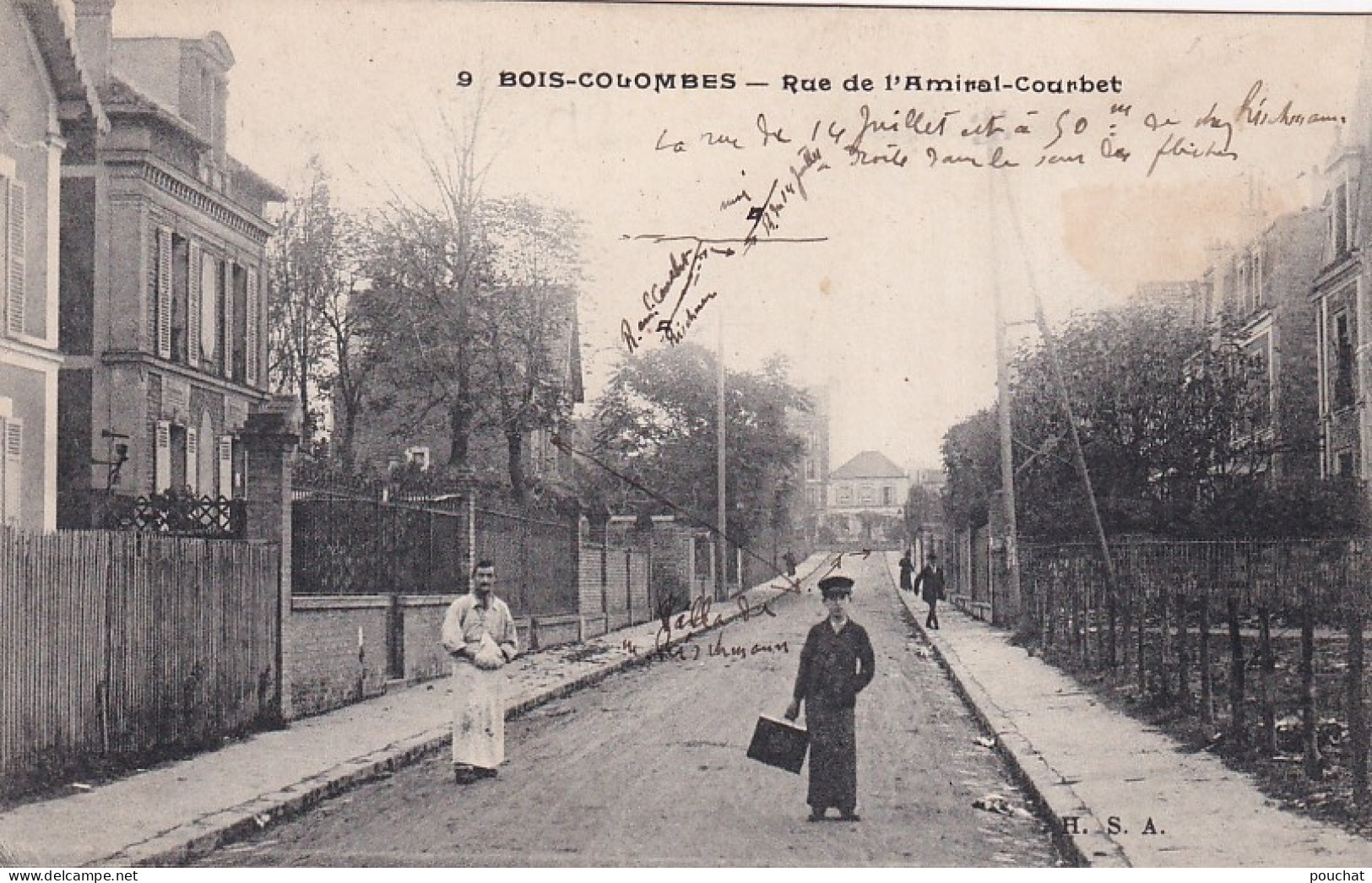 XXX Nw-(92) BOIS COLOMBES - RUE DE L'AMIRAL COURBET - ANIMATION - Autres & Non Classés