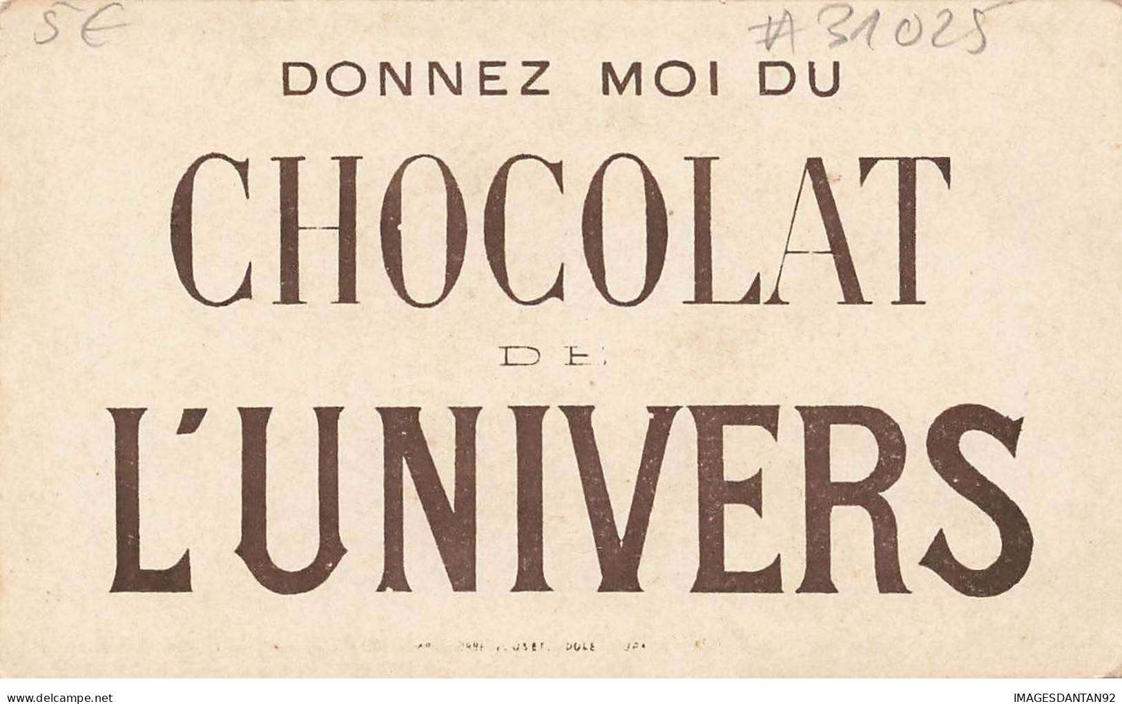 CHROMO #CL31025 CHOCOLAT DE L UNIVERS COUPLE DANSEURS  COURBE ROUZET DOLE - Other & Unclassified