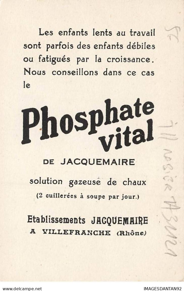 CHROMO #CL31121 PHOSPHATE VITAL JACQUEMAIRE A VILLEFRANCHE 69 CHAT CHIEN MASQUE LAPIN OIE ILLUSTRATEUR BENJAMIN RABIER - Other & Unclassified