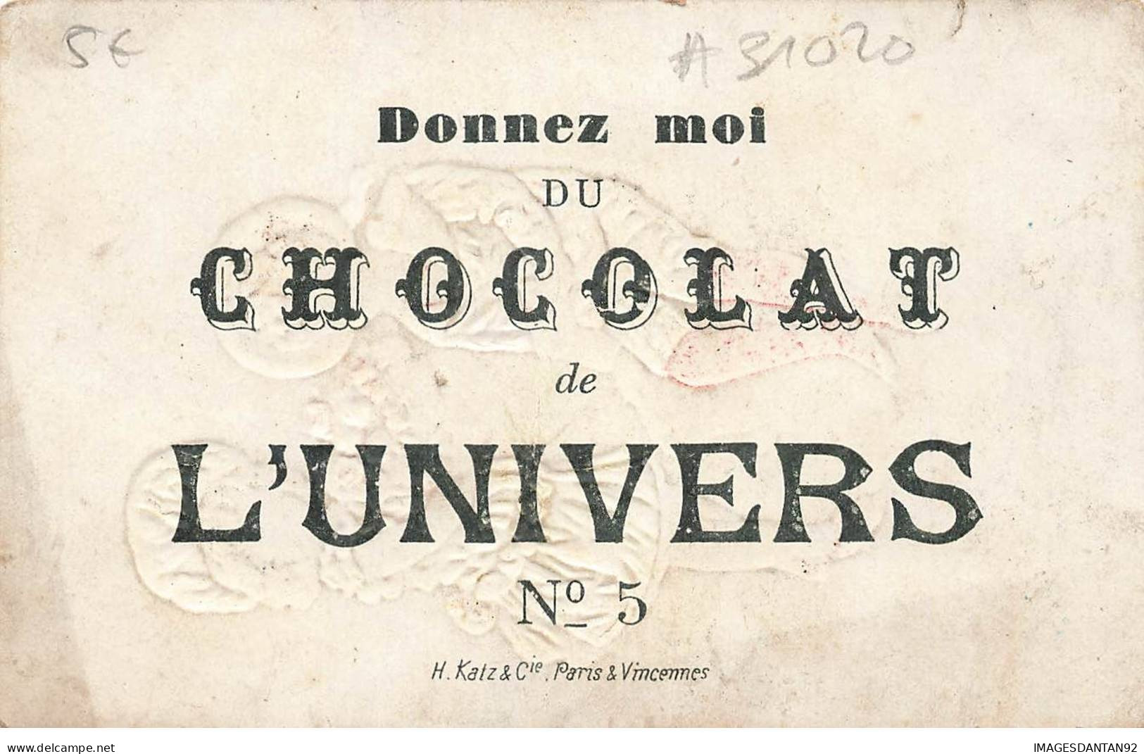 CHROMO #CL31020 CHOCOLAT DE L UNIVERS COUPLE D ENFANTS FILLETTE BOUQUET DE FLEURS KATZ PARIS - Other & Unclassified