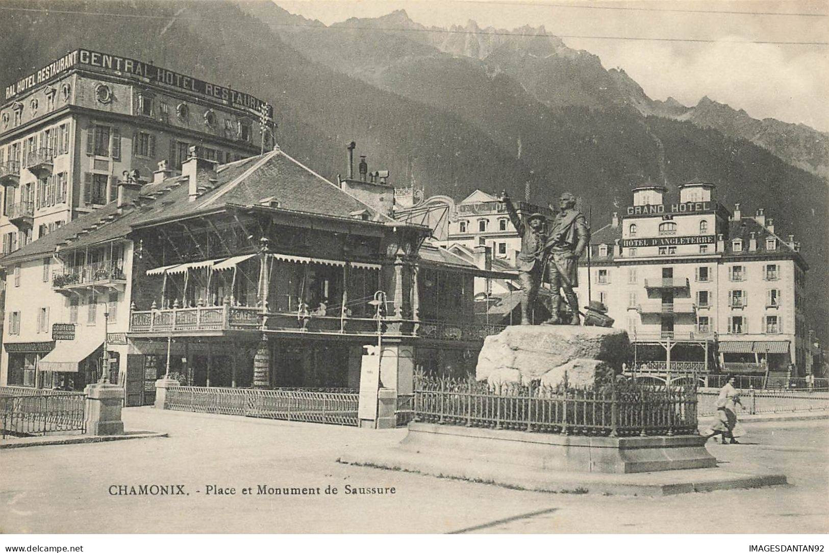 74 CHAMONIX #MK32949 PLACE ET MONUMENT DE SAUSSURE - Chamonix-Mont-Blanc