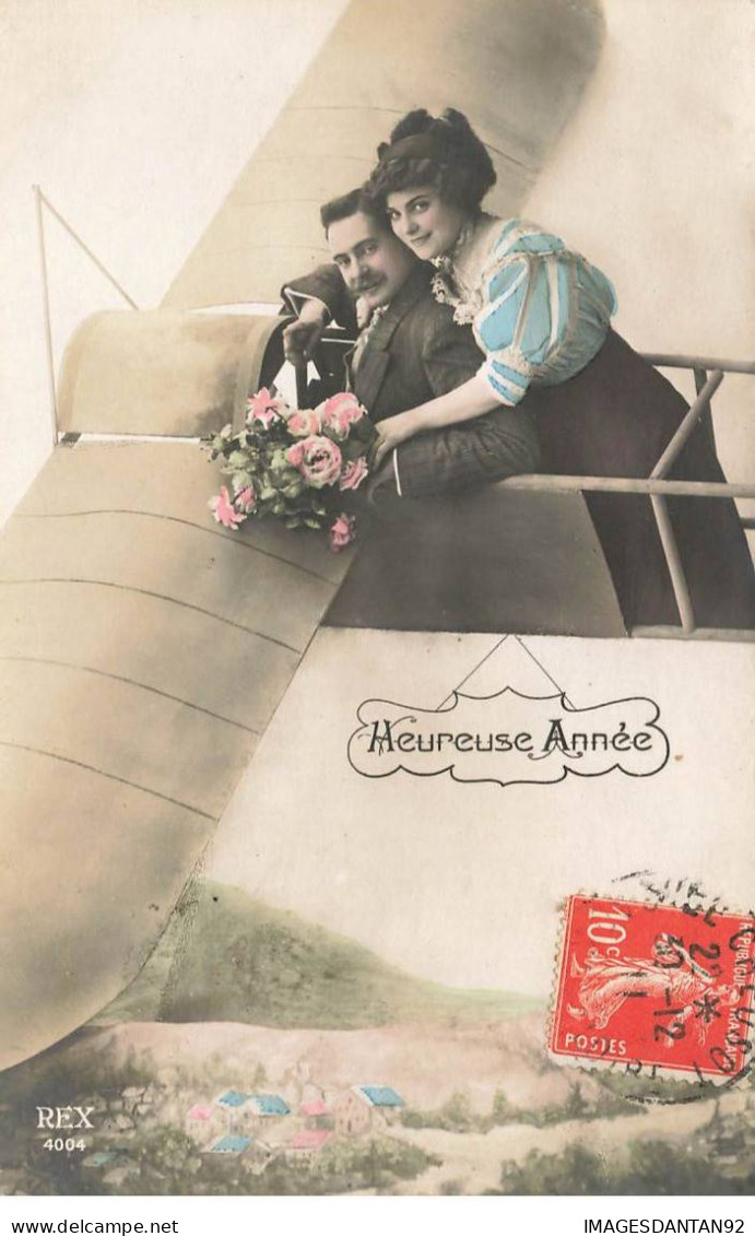 AVIATION AVION #AS36568 HEUREUSE ANNEE COUPLE DANS AVION - ....-1914: Precursores