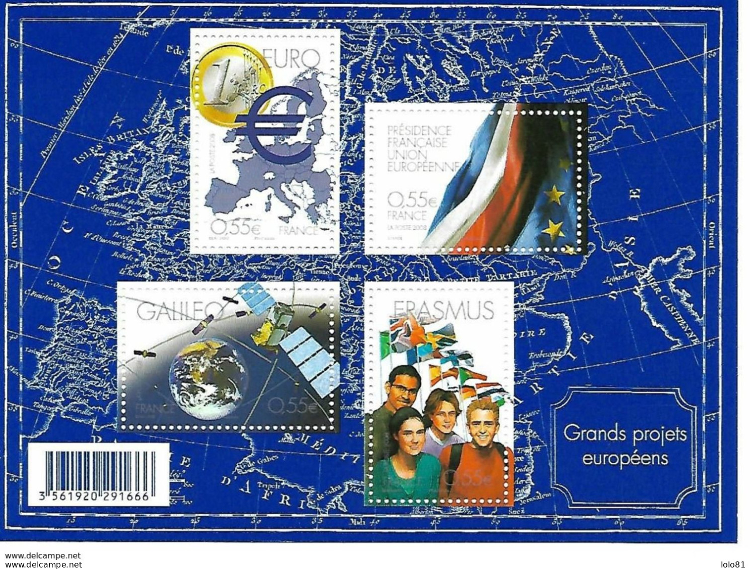 TIMBRE FRANCE NEUF 2008 - Bloc N°123 - Grands Projets Européens - Mint/Hinged