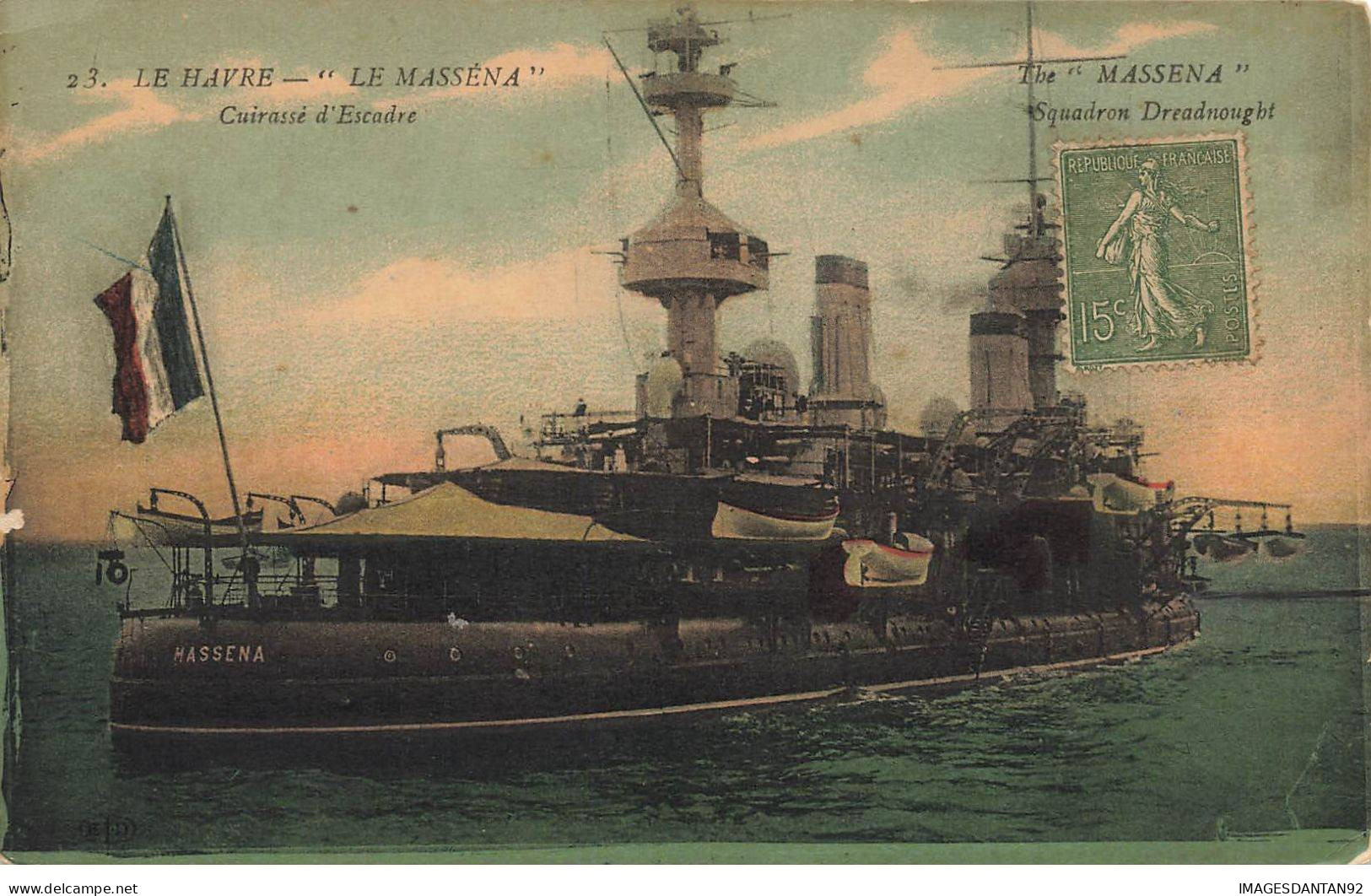 BATEAUX GUERRE #MK36289 LE HAVRE LE MASSENA CUIRASSE D ESCADRE - Warships