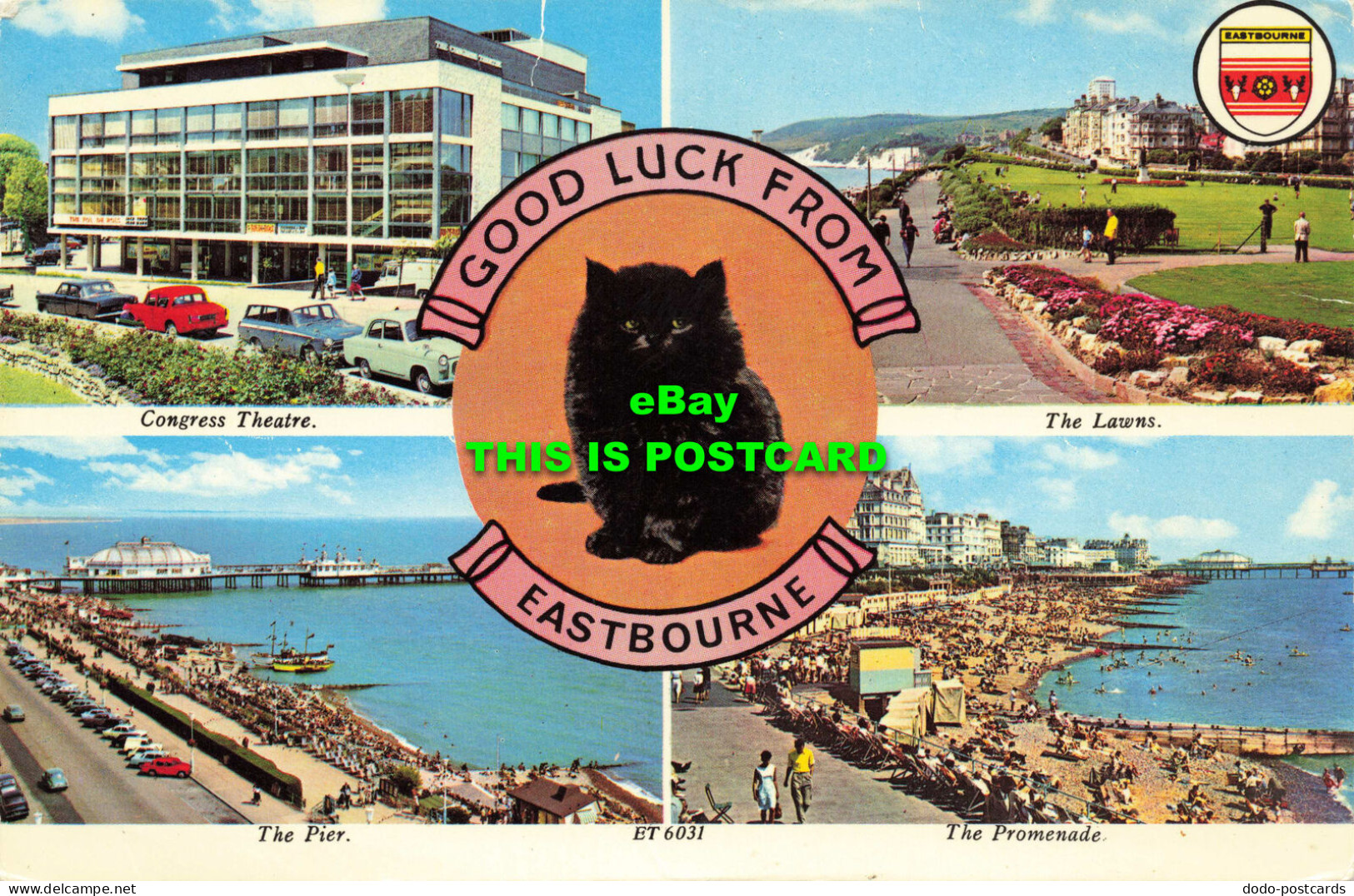 R572413 Good Luck From Eastbourne. ET. 6031. Elgate. 1976. Multi View - World