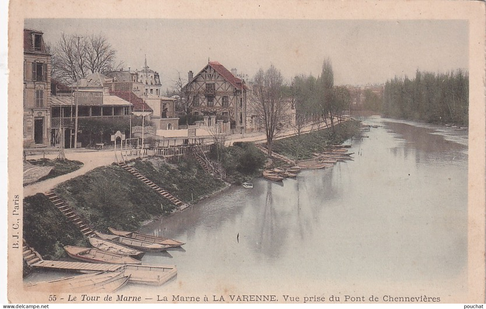 XXX Nw-(94) LE TOUR DE MARNE - LA MARNE A LA VARENNE  - VUE PRISE DU PONT DE CHENNEVIERES - CARTE COLORISEE - Sonstige & Ohne Zuordnung