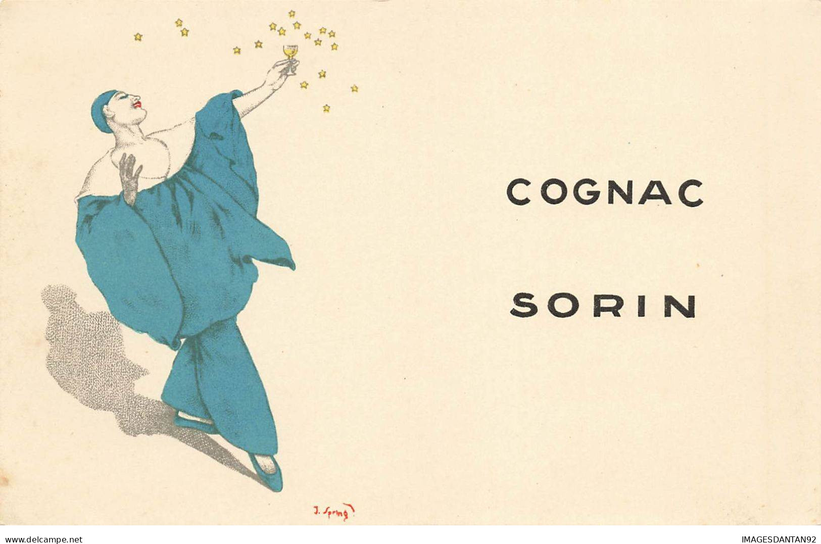 ILLUSTRATEUR #FG37753 SPRING PUBLICITE ALCOOL COGNAC SORIN - Autres & Non Classés