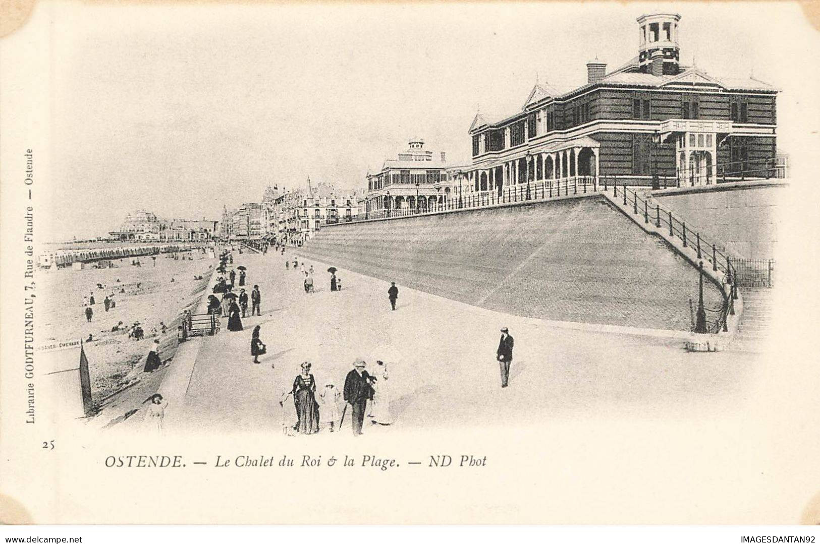 BELGIQUE #MK35795 OSTENDE LE CHALET DU ROI ET LA PLAGE - Oostende