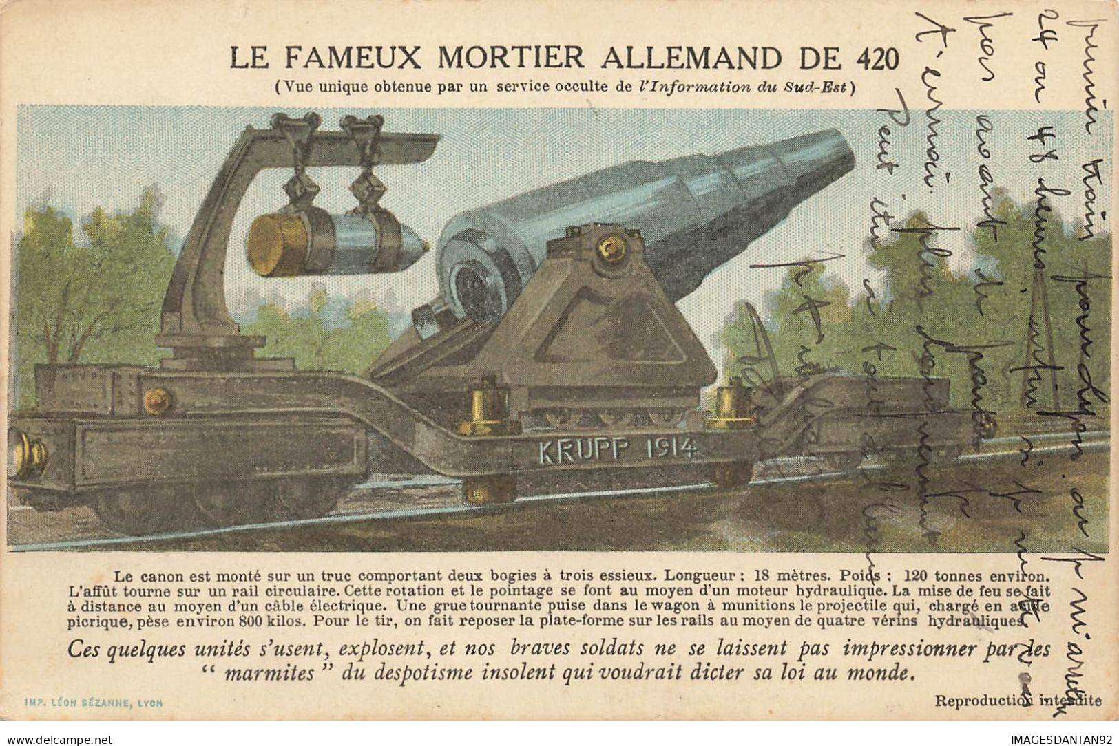 MILITAIRES #MK39701 LE FAMEUX MORTIER ALLEMAND DE 420 CANON KRUPP 1914 - Equipment