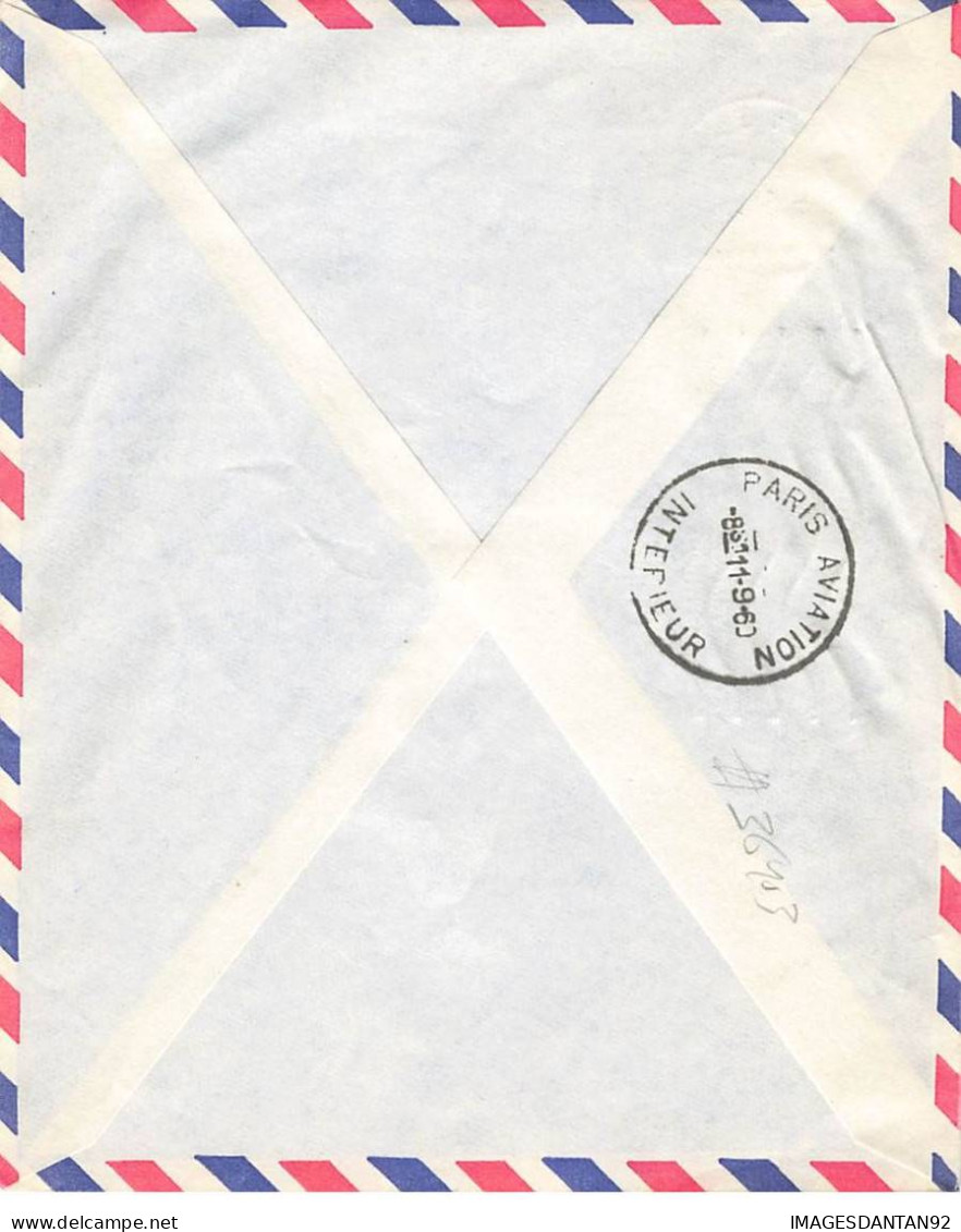 FRANCE #36403 AIR FRANCE ABIDJIAN PARIS 1ERE LIAISON JETLINER 1960 - Cartas & Documentos