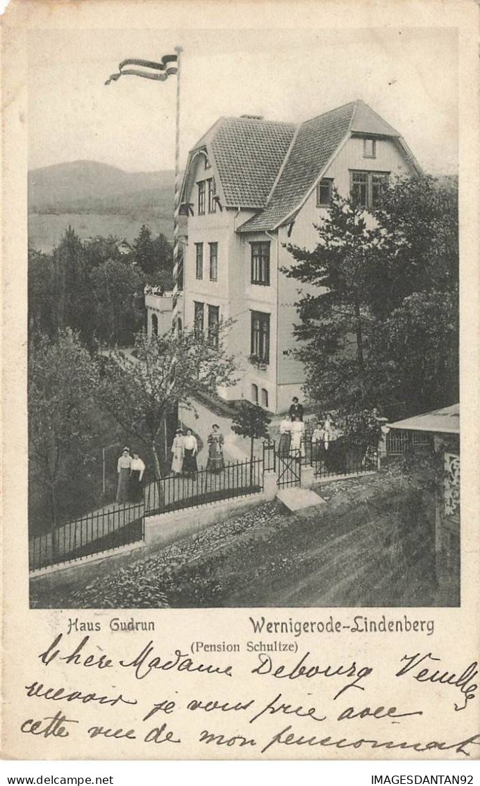 ALLEMAGNE #MK35886 HAUS GUDRUN WERNIGERODE LINDENBERG PENSION HOTEL SCHULTZE - Wernigerode