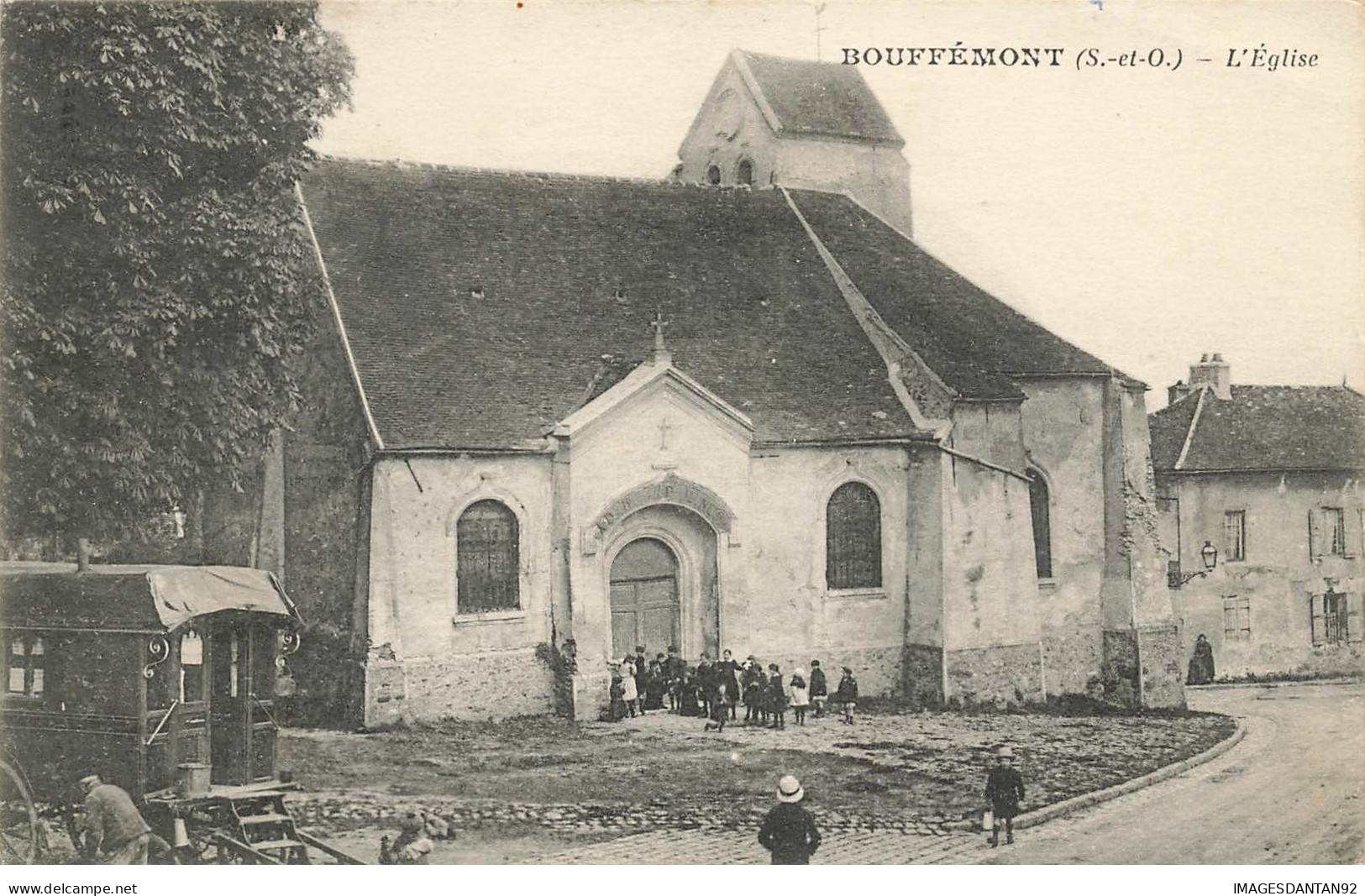 95 BOUFFEMONT #AS30131 L EGLISE CARAVANE ROULOTTE - Bouffémont