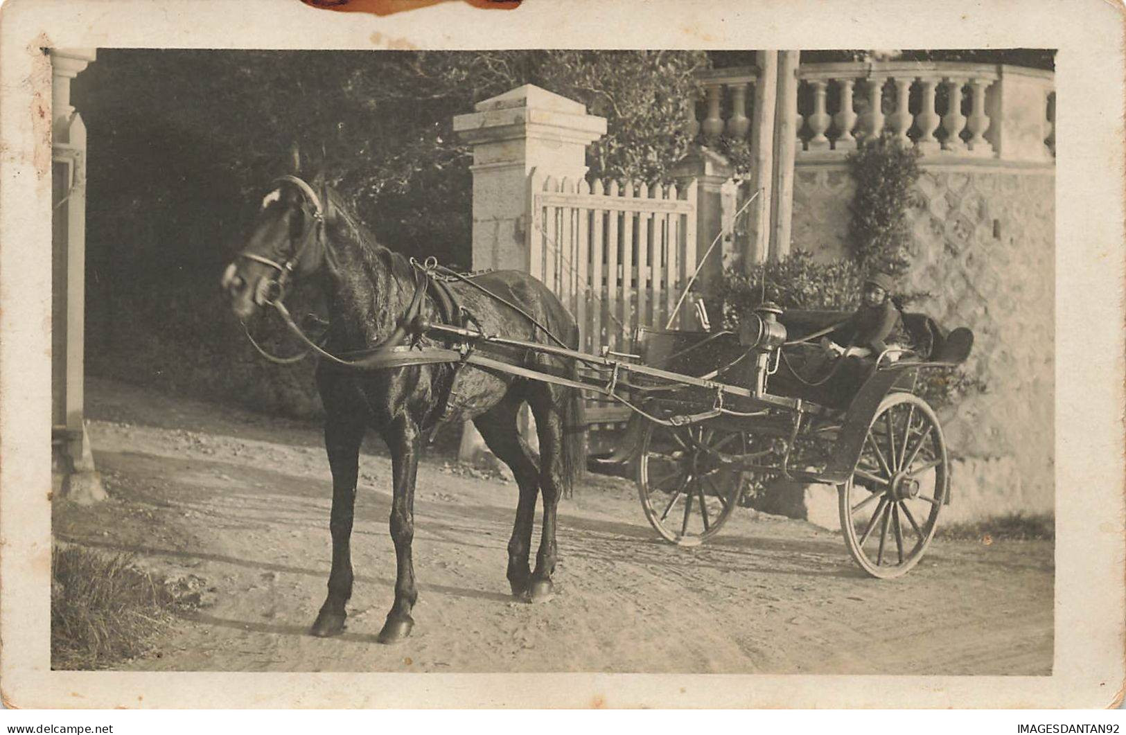 FIACRE #MK34477 ATTELAGE FIACRE CHEVAL CARTE PHOTO - Taxis & Cabs