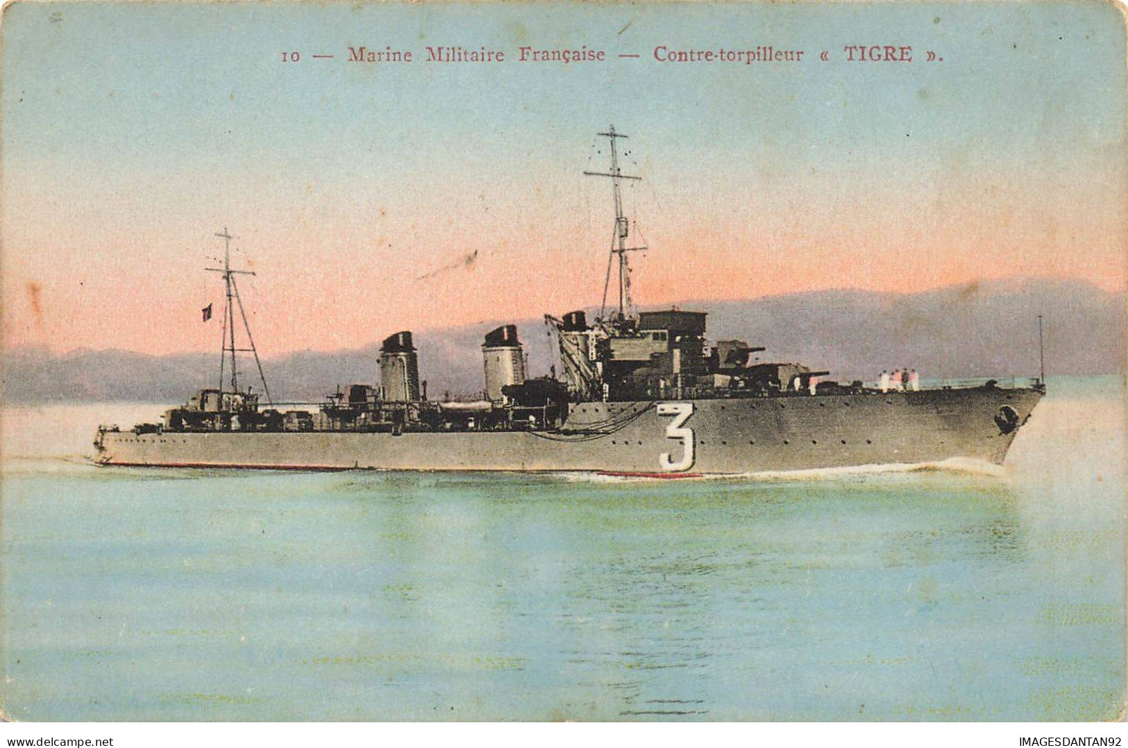 BATEAUX GUERRE #MK36323 MARINE MILITAIRE FRANCAISE CONTRE TORPILLEUR TIGRE - Guerra