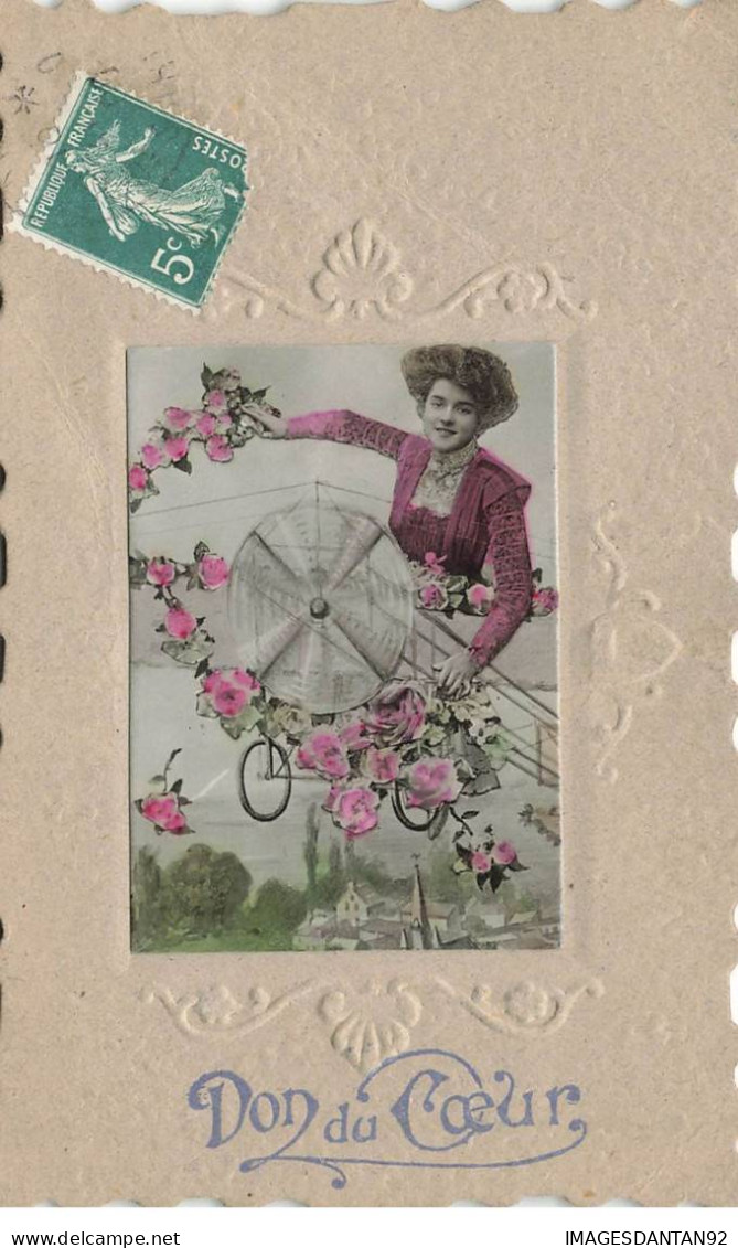 AVIATION AVION #AS36576 DON DU COEUR FEMME ROSES PHOTOMONTAGE - ....-1914: Precursors