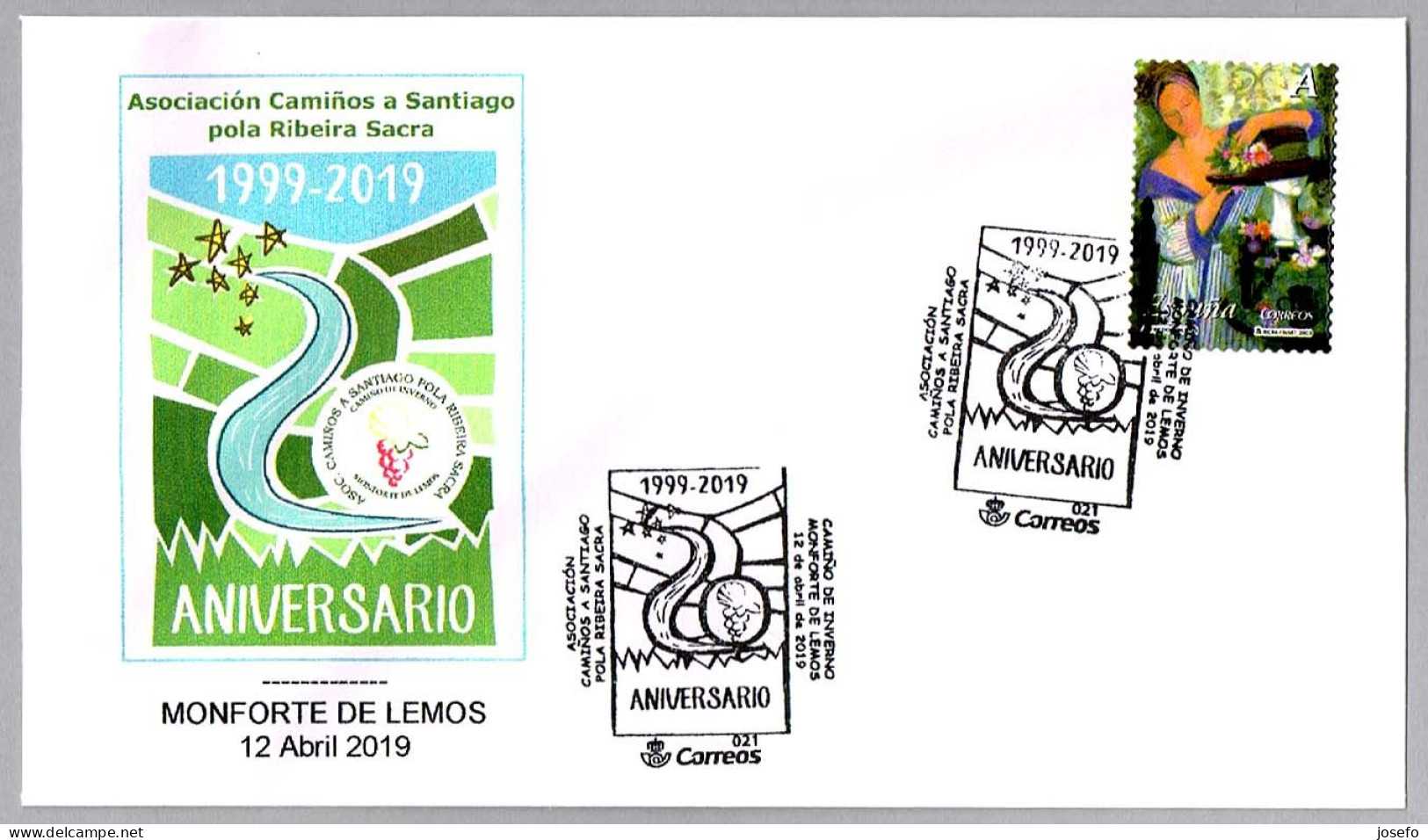 CAMINO DE SANTIAGO Por La RIBERIA SACRA. Monforte De Lemos, Lugo, Galicia, 2019 - Christentum