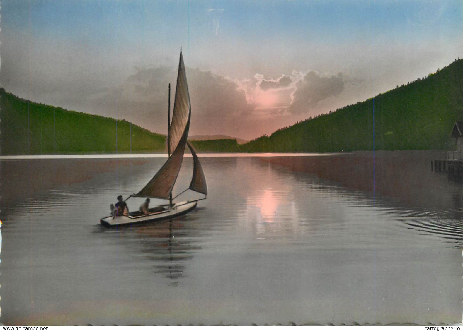 Navigation Sailing Vessels & Boats Themed Postcard Gerardmer Vosges Sailboat - Sailing Vessels