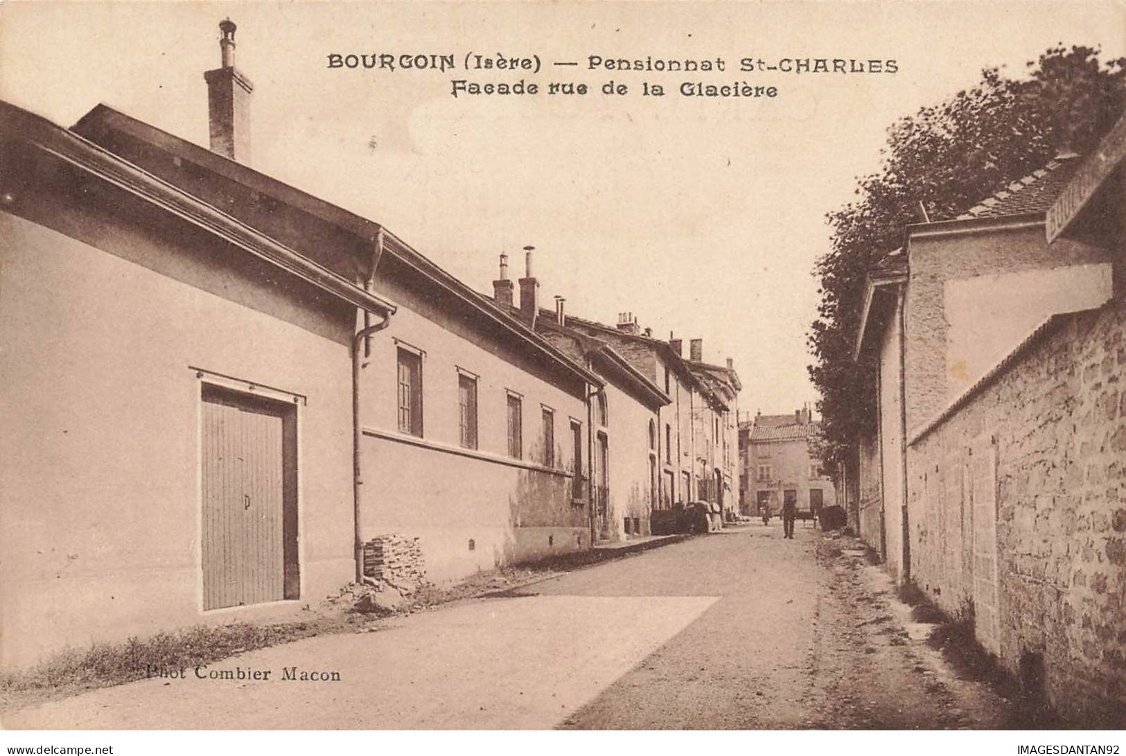 38 BOURGOIN #AS38246 PENSIONNAT ST CHARLES FACADE RUE DE LA GLACIERE - Bourgoin