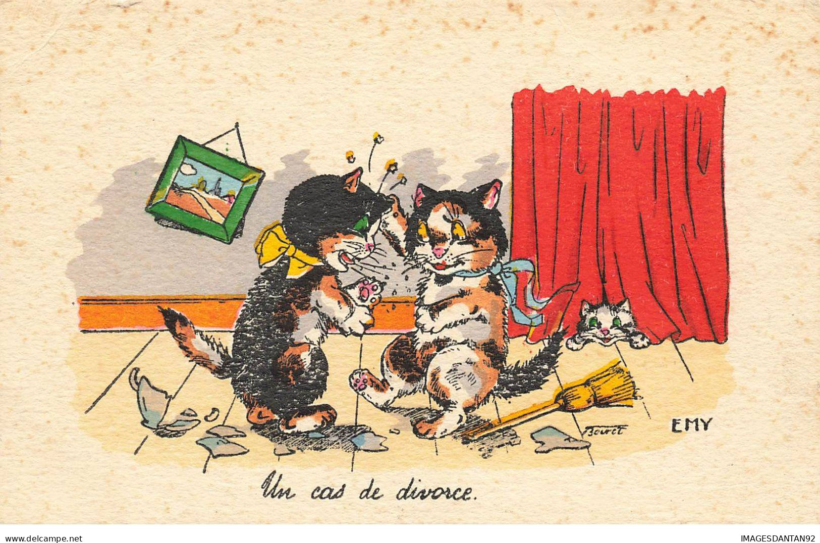 ILLUSTRATEUR #35196 GERMAINE BOURET EMY UN CAS DE DIVORCE CHAT CAT KATZE - Bouret, Germaine
