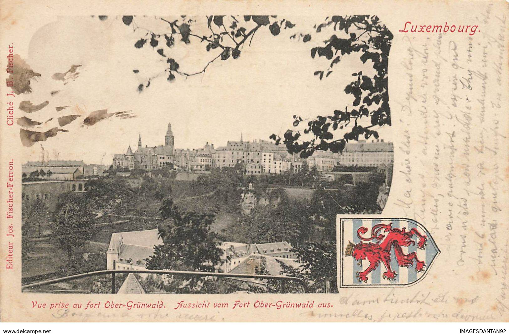 LUXEMBOURG #AS31432 LUXEMBOURG VUE PRISE AU FORT OBER GRUNWALD BLASON ARMOIRIE - Luxemburgo - Ciudad